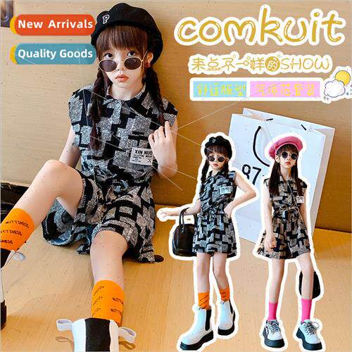 Childrens clothing girls suit summer Korean  of the 适用eign
