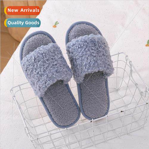 Autumn and winter new fashion Korean warm one word fur slipp