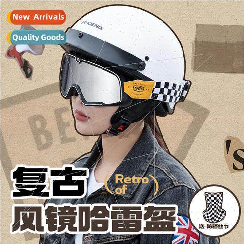 Phoenix electric car helmet motorcycle retro Harley half hel