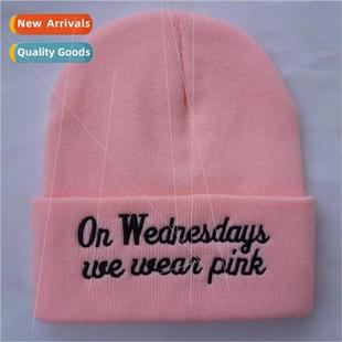 Hat Winter Hop Hip Knit Pink Wear Wednesdays