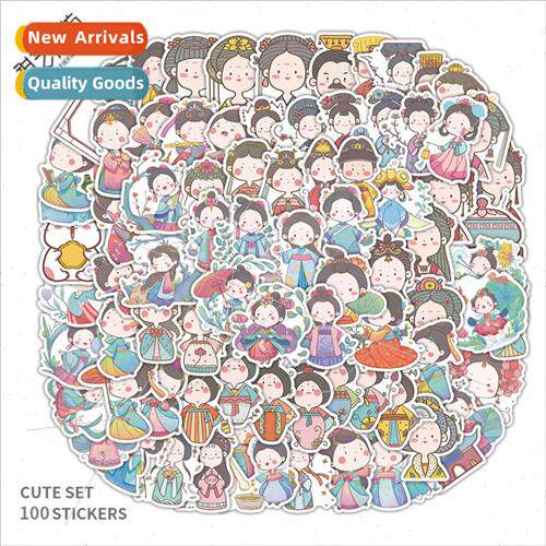 100 new cartoon ancient  character stickers decorative  cup