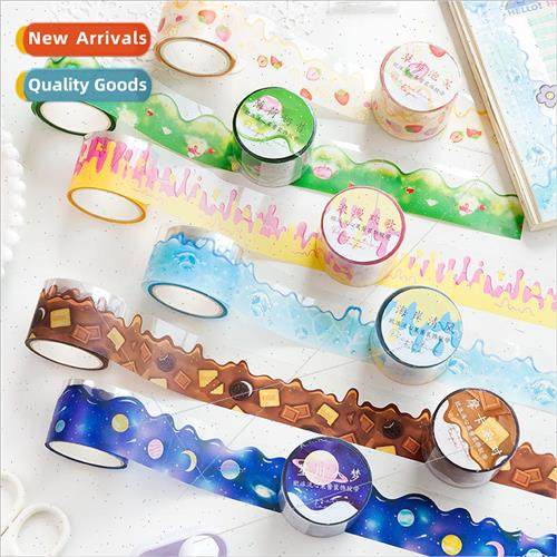 OuPai flow heart jam PET tape fresh watercolor ins landscape