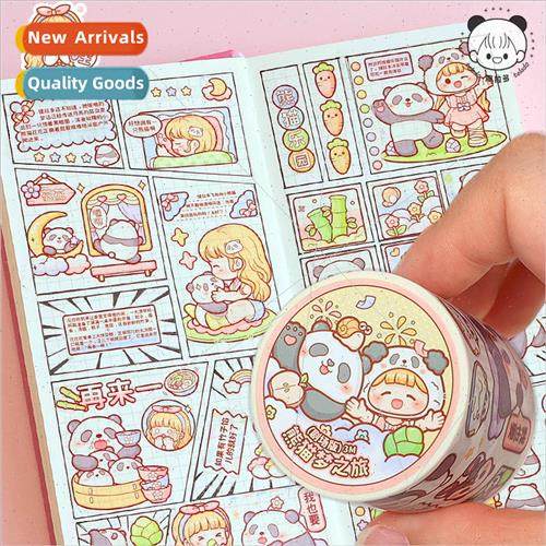 New panda dream journey tape cute girl heart handbook tape s