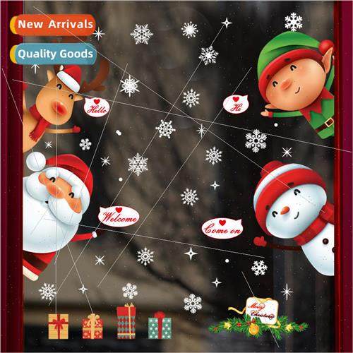 Christmas window and door decorations  window glass scene ar