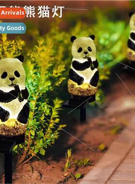 Solar resin panda lights garden decoration animal lights rai