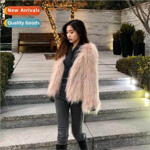 2022 fall and winter new thickened imitation fox fur coat fe