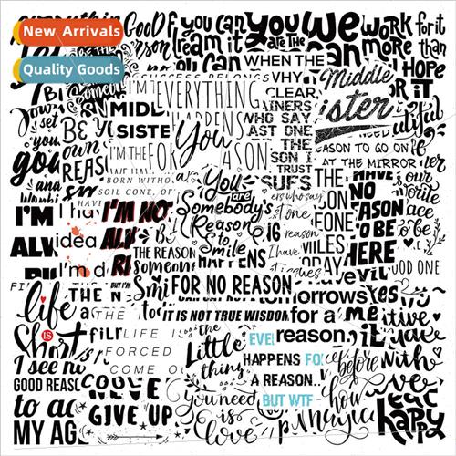 50 inspirational phrases text doodle stickers luggage notebo