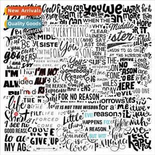 50 inspirational phrases text doodle stickers luggage notebo