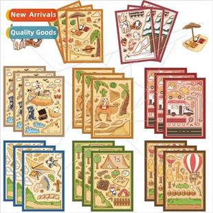 travel stickers card cartoon pho small animal handbook DIY
