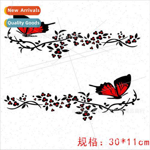 R729 Butterfly Flower Car Stickers Butterfly Love Flower Per