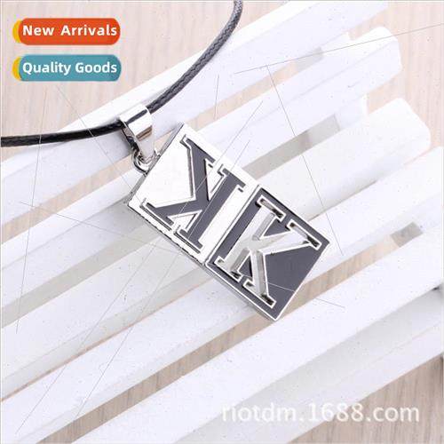 Popularity anime  alloy necklace kk letters logo hollow pers