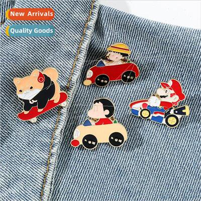 Anime cartoon characters metal pins Crayon Shin Shiba Inu ri