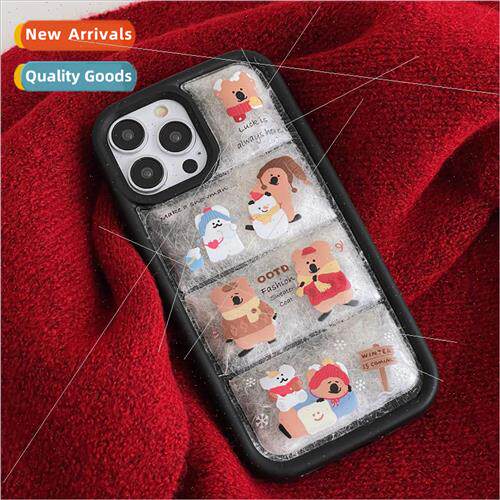 Cute stacking snowman persimmon pepper bear iPhone 13/14P do