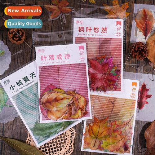 Italian bird pet large sticker pack leaf fall into poetry se