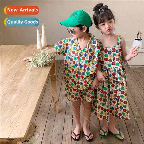 Childrens suit 2023 summer new Korean  of the boys and girls