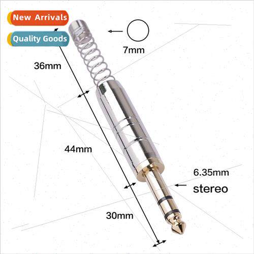 New Product Metal Shell Thickened 6.35MM Gold-Plated Header