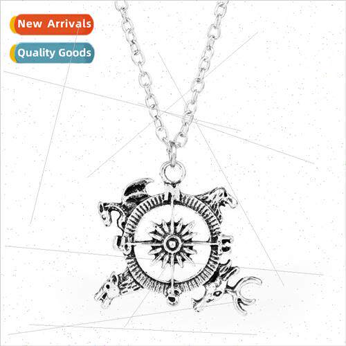 2018 Jewelry Inspired Jade Garden Compass Pendant Necklace A