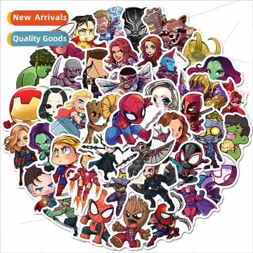 50 new Q  of the superhero Marvel Spider-Man Iron Man doodle