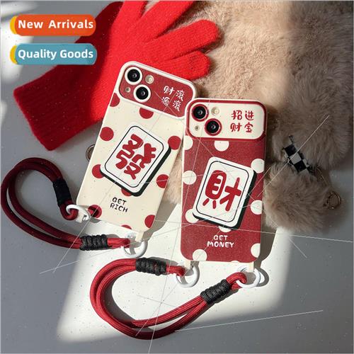 New Year Style Polka Dot 适用tune 适用 iPhone 13 Lanyard 14/