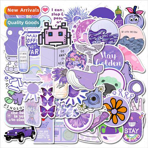 50 pcs purple world series stickers VSCO small fresh sticker