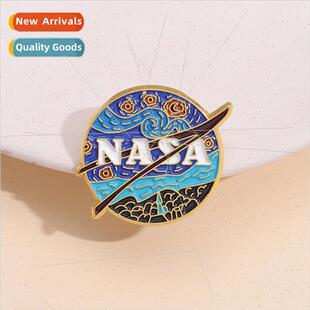 starry sky around Van comm brooch Gogh painting Creative art