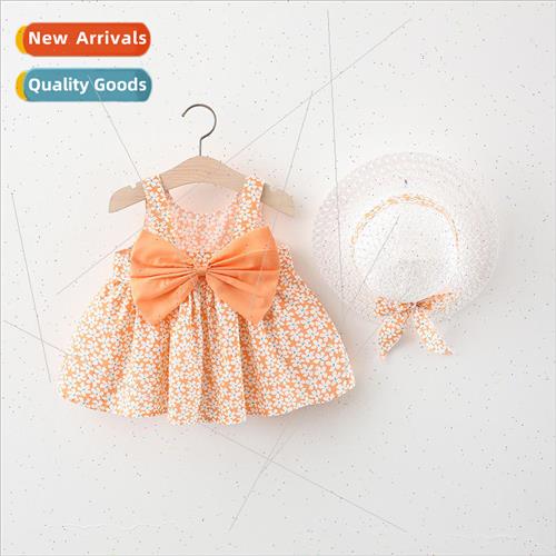 Girls summer new halter dress female baby cute floral dress
