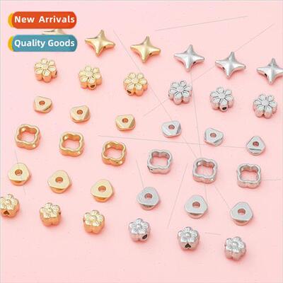 Plastic CCB white K color triangle small flower beads spacer