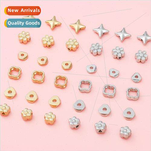 Plastic CCB white K color triangle small flower beads spacer