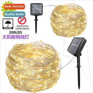 ghts String LED Solar Colorful Wire Small Outdoo Copper