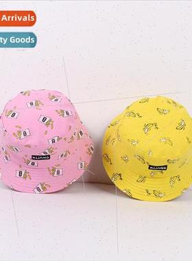Banana fries Japanese retro  canvas fisherman hat female dou