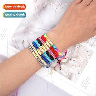 Bracelet Women Colorful Bohemian Cotton Style Woven Ethnic