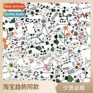 Style Doodle Stickers Guitar Flower ggage Constellation