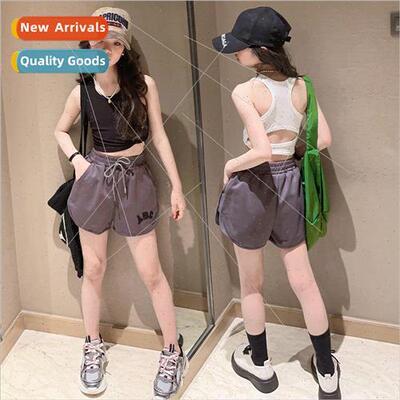 Girls loose shorts 2023 summer new sports hundreds of elasti