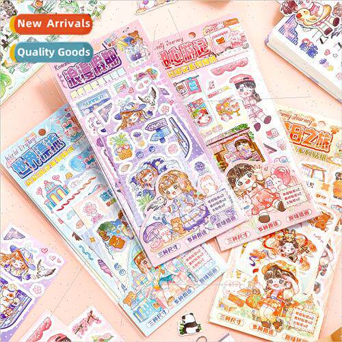 Guca stickers flash travel series cute cartoon characters de