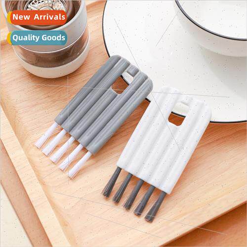 Multi-functional cup lid cleaning brush  cup groove dead end