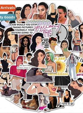 50 pcs star actor kardashian graffiti stickers DIY luggage g