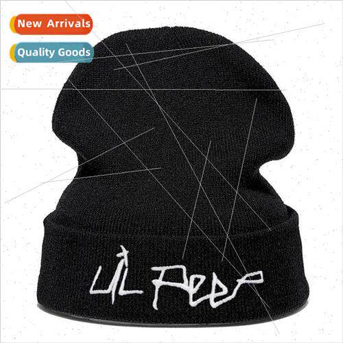 l Peep embroidered knit cap Love lil peep pullover cap wool