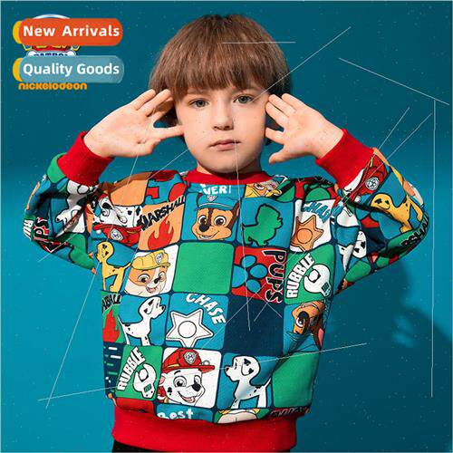 Childrens sweater round neck water print  of the Woof Team