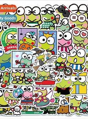 50 Kawaii big-eyed frog graffiti stickers personalized motor