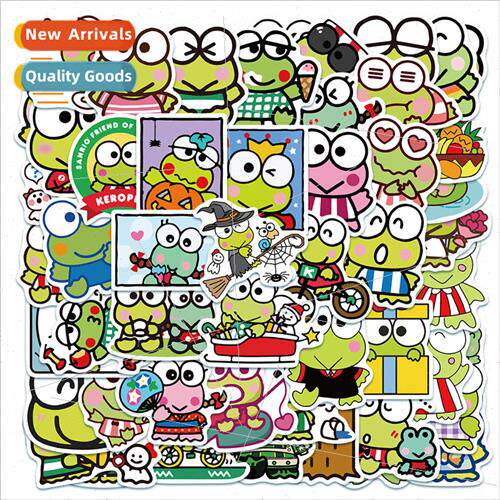 50 Kawaii big-eyed frog graffiti stickers personalized motor