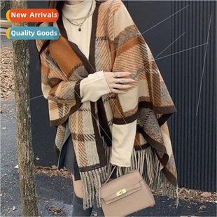 fall and new shawl take cape womens atmosphere Plaid winter