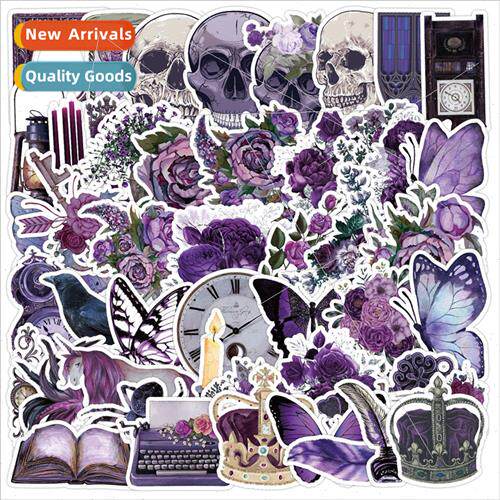 50 pcs of violet series graffiti stickers cell phone water c