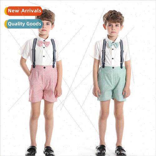 Childrens clothing summer middle and large children solid co