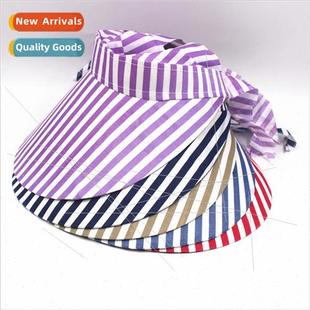 fall and top hat hollow female knitted Striped winter