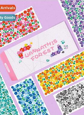 Korea colorful small broken flowers stickers coo card handbo