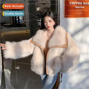 fox fur winter lapel new 2023 imitation women Large coat