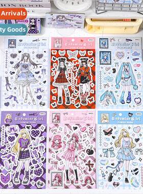 Dopamine girl handbook sticker pack creative princess dress