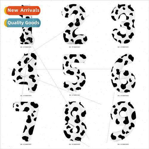 New mple Black and White Cow Digital Balloon Outdoor Camping