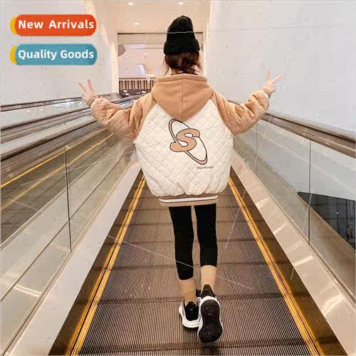 Girls jacket fall and winter 2023 new childrens clothing fas