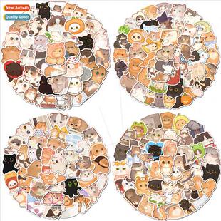 200 new cute cat graffiti stickers helmet computer water cup